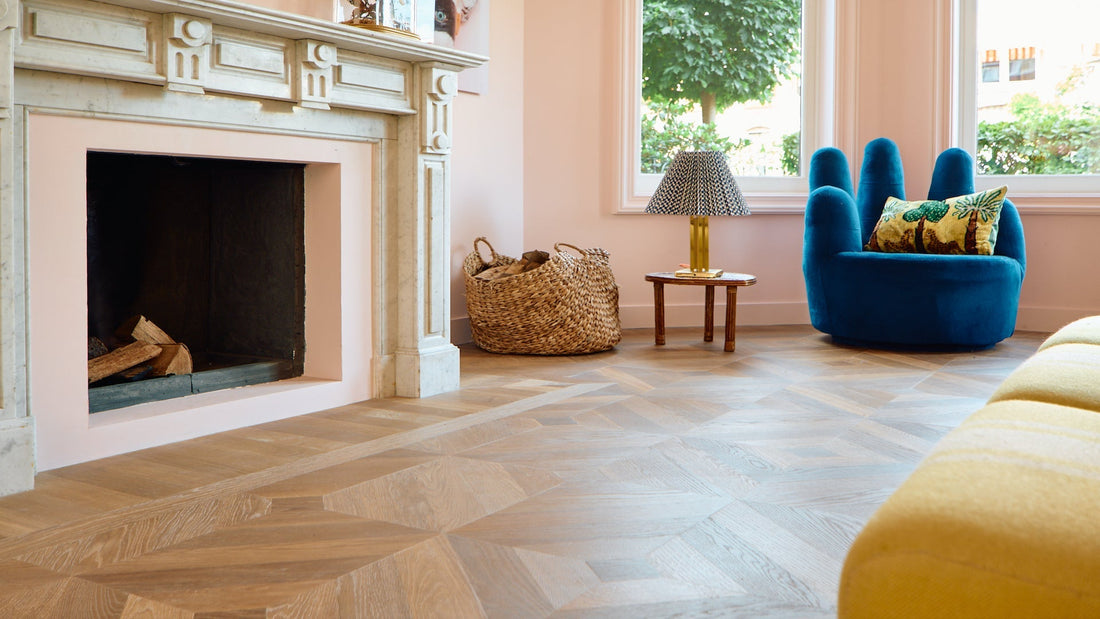 Diamant patroon houten vloer – Ambachtelijk eiken maatwerk voor architecten en interieurontwerpers