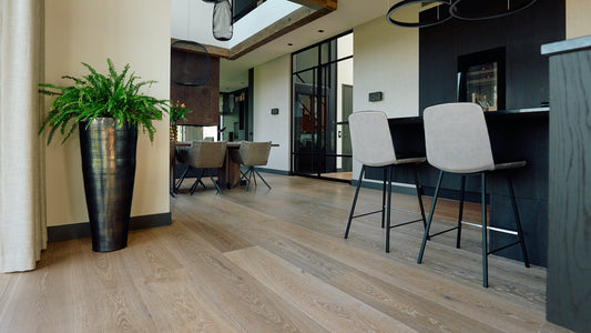 Houten vloer op vloerverwarming – eiken vloer met warm en egaal oppervlak, duurzaam geplaatst door Bosman Houten Vloeren